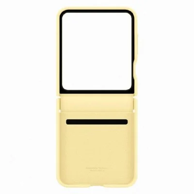 Cover Samsung Z Flip 6 Leather Case - Yellow